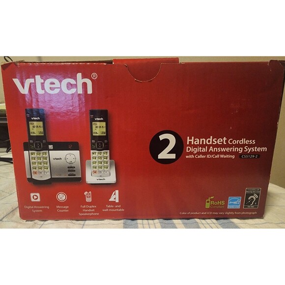 VTech 2 Handset Phone System w Digital Answering System & Caller ID/Call Waiting - Picture 7 of 11